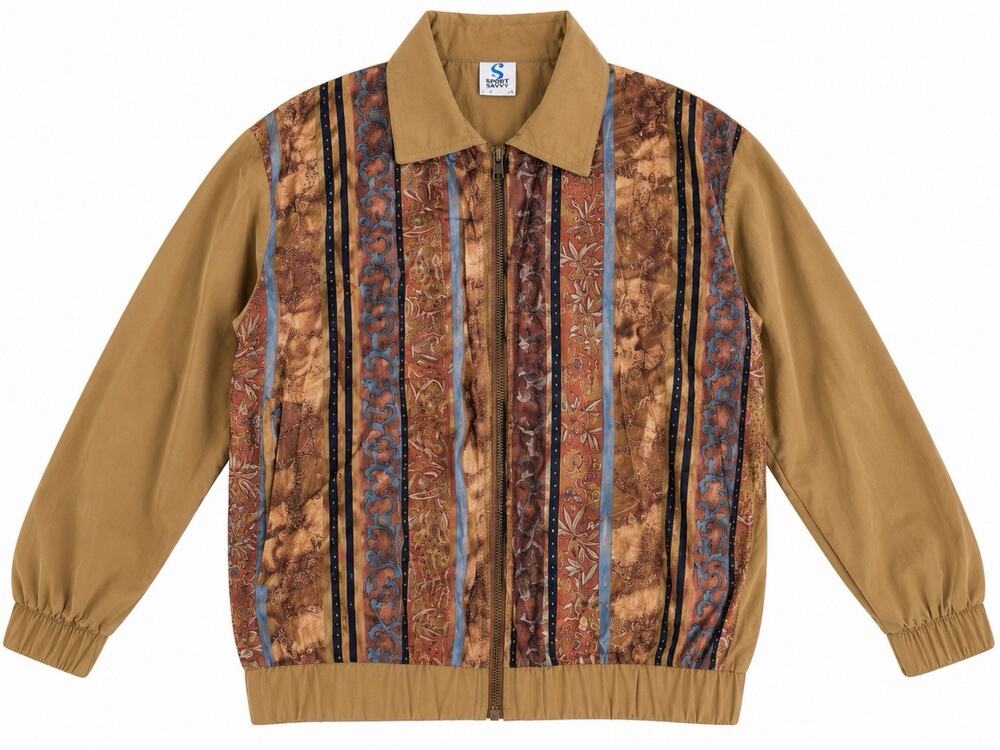 Sport Savvy Women’s XL Tan Paisley Full Zip Jacket Vintage Colorblock